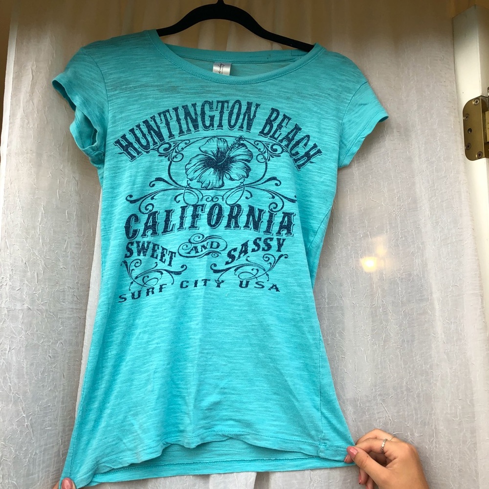 Huntington Beach Turquoise Shirt